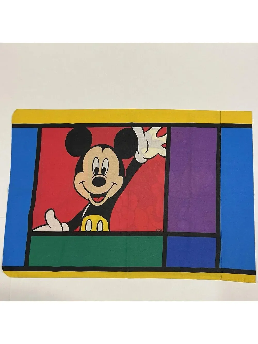 VINTAGE DISNEY GOOFY & MICKEY MOUSE RED BLUE (3PC) DOUBLE BED SHEET SET